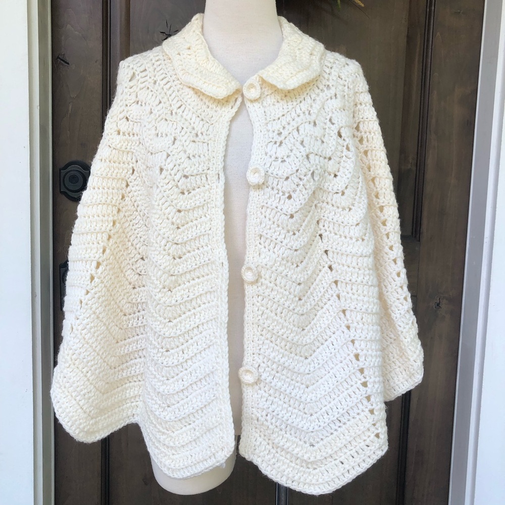 Vintage crochet shawl